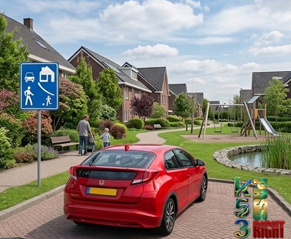Woonerf begins sign example
